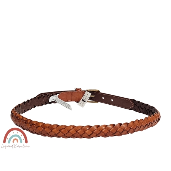 New! J. Crew Narrow Braided Woven Leather Belt - Picture 6 of 9